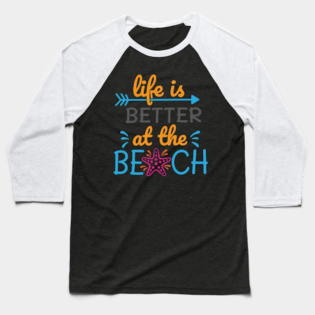 At The Beach! Baseball T-Shirt by Self-help